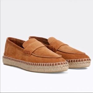 Vince Brown Suede Espadrille Loafers